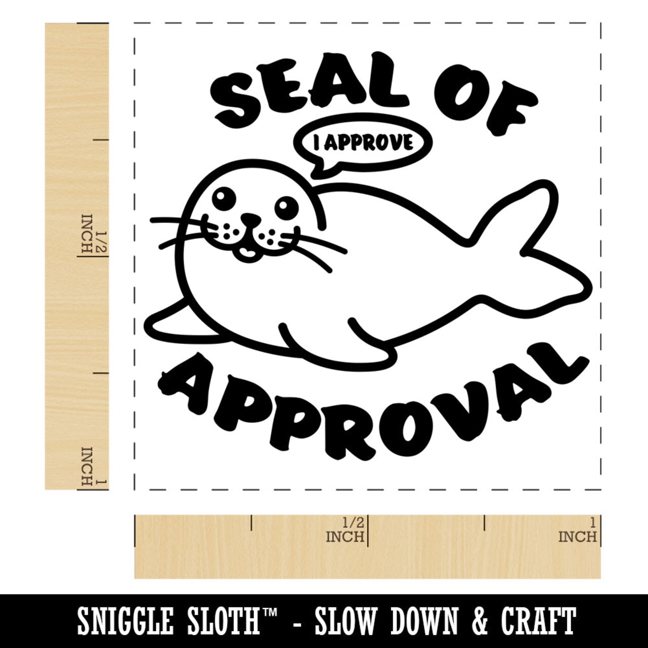 Seal of Approval I Approve Funny Self-Inking Rubber Stamp Ink Stamper